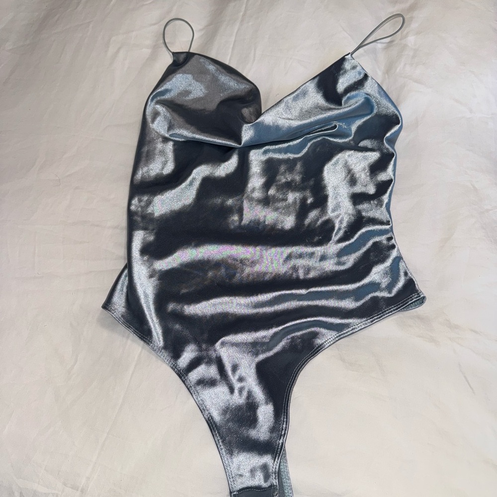 Forever 21 Silver Bodysuit One Piece